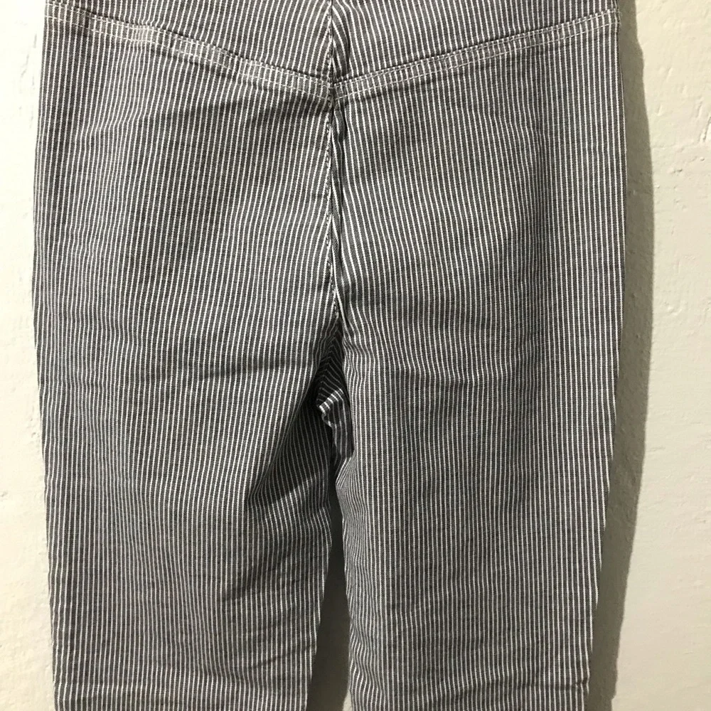 Free People (Size 27) Women’s Belle Grey High Rise Pants Skinny Trouser Striped
